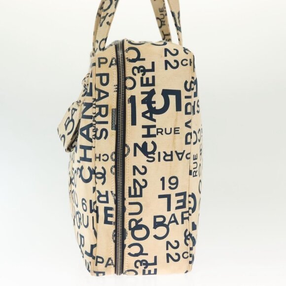 CHANEL Bysy line Tote Bag Canvas White CC Auth 141391 - Picture 6 of 16